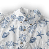 Sea Turtle Hawaiian Shirt, Aloha Summer Beach Button Up Shirt - The Palmix